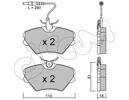 set placute frana,frana disc