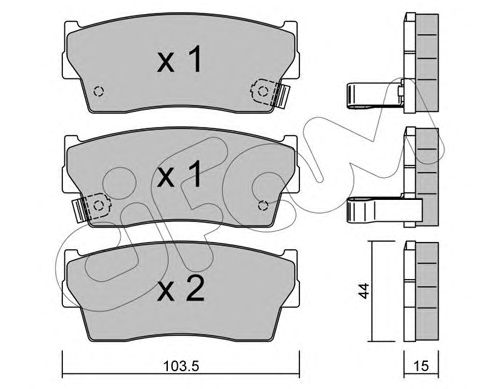 set placute frana,frana disc