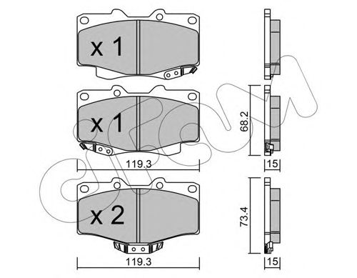 set placute frana,frana disc