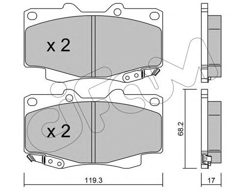 set placute frana,frana disc