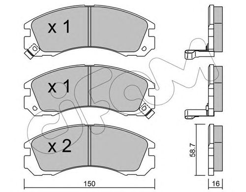 set placute frana,frana disc