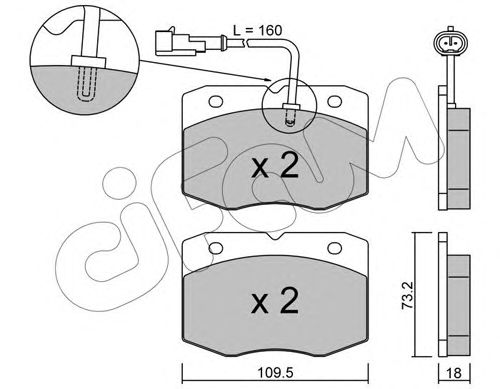 set placute frana,frana disc