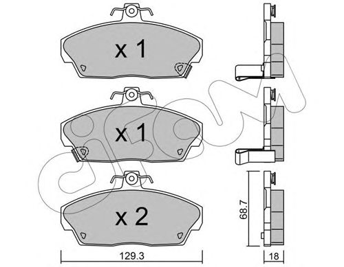 set placute frana,frana disc