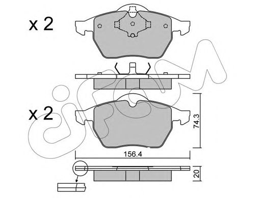 set placute frana,frana disc