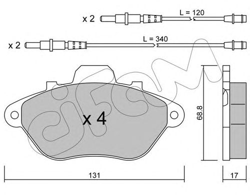 set placute frana,frana disc