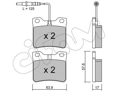 set placute frana,frana disc