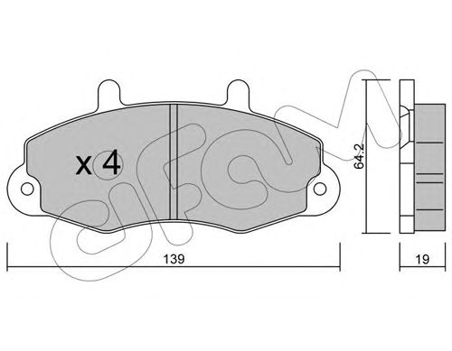 set placute frana,frana disc