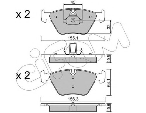 set placute frana,frana disc