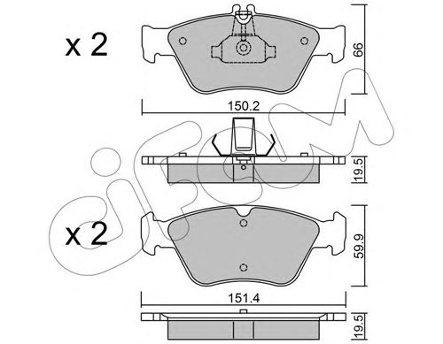 set placute frana,frana disc