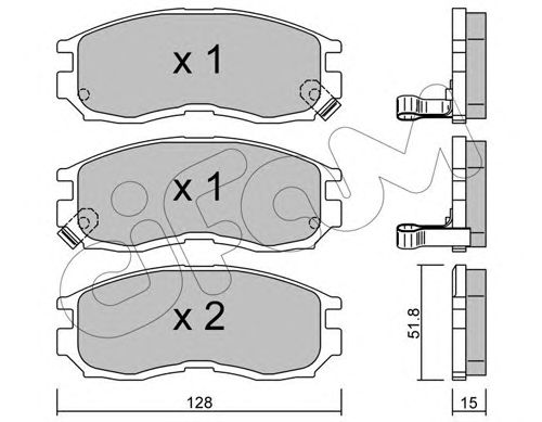 set placute frana,frana disc