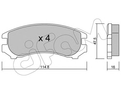 set placute frana,frana disc