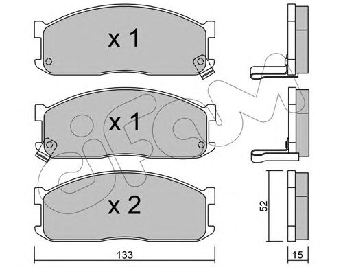 set placute frana,frana disc