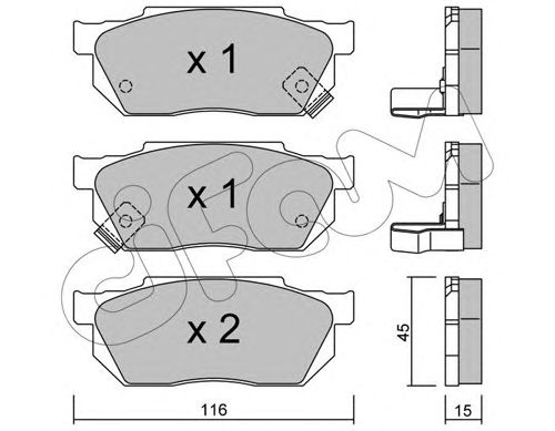 set placute frana,frana disc