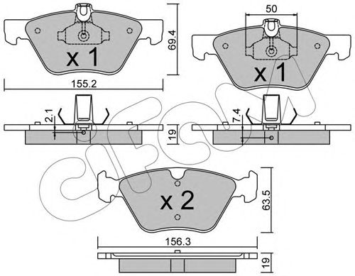 set placute frana,frana disc