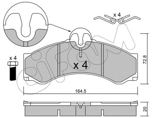 set placute frana,frana disc