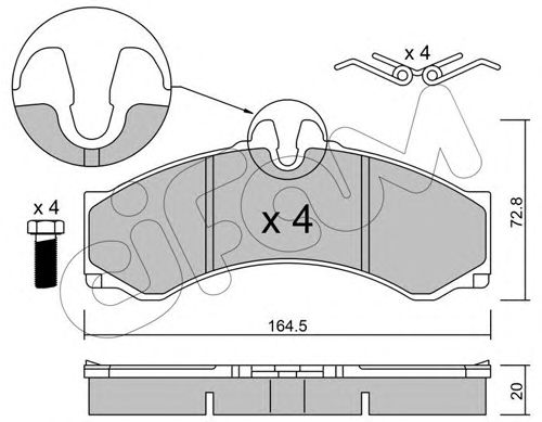 set placute frana,frana disc