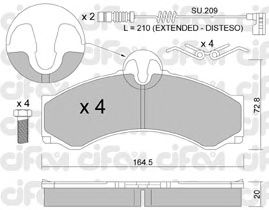 set placute frana,frana disc