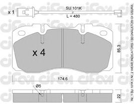 set placute frana,frana disc