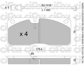 set placute frana,frana disc