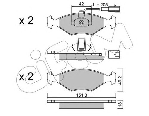 set placute frana,frana disc