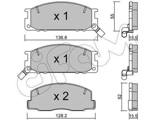 set placute frana,frana disc