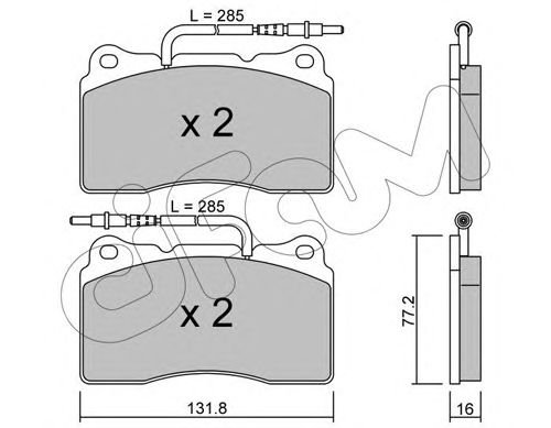 set placute frana,frana disc