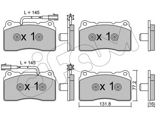 set placute frana,frana disc