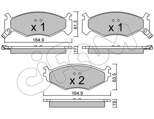 set placute frana,frana disc