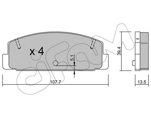 set placute frana,frana disc