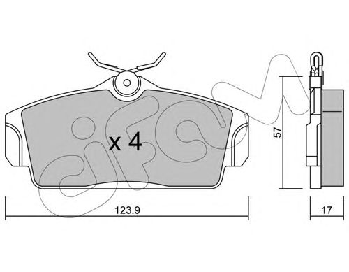 set placute frana,frana disc