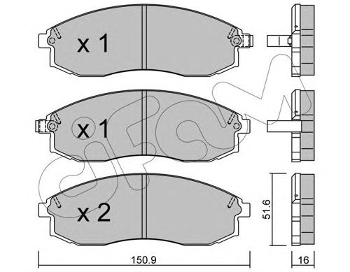 set placute frana,frana disc