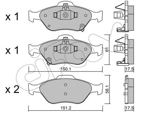 set placute frana,frana disc