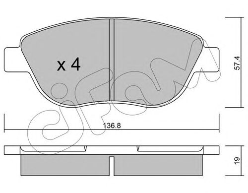 set placute frana,frana disc