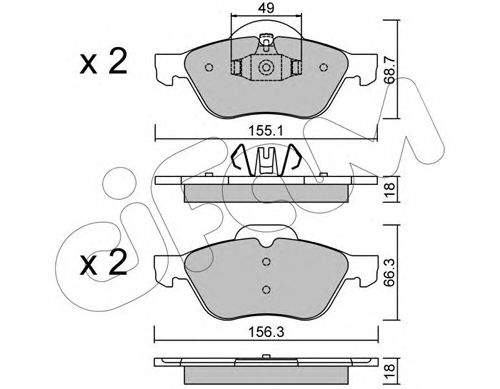 set placute frana,frana disc