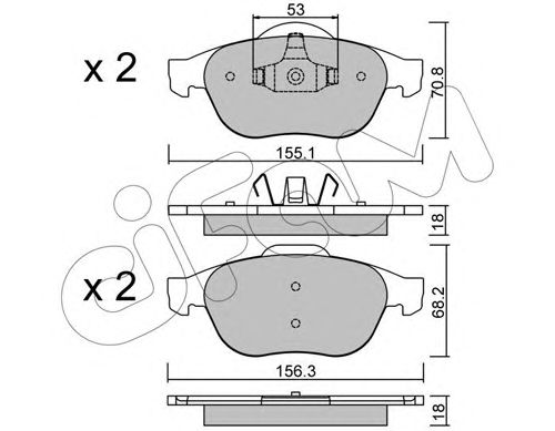 set placute frana,frana disc