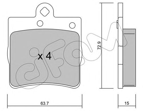 set placute frana,frana disc