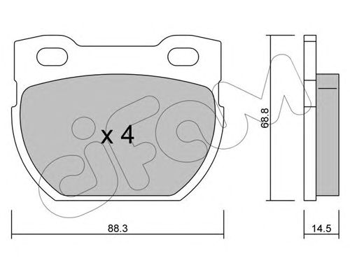 set placute frana,frana disc