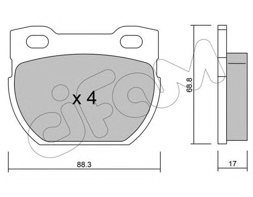 set placute frana,frana disc