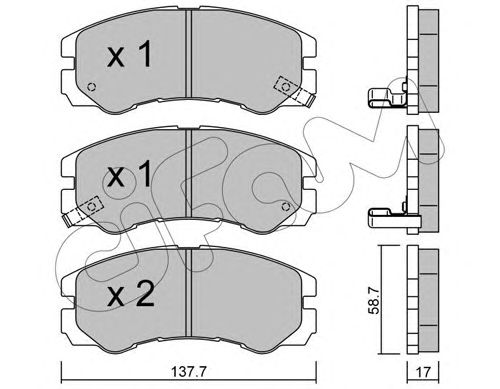 set placute frana,frana disc