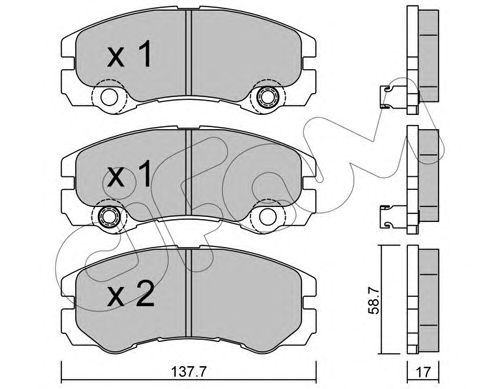 set placute frana,frana disc