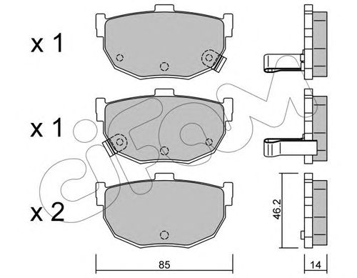 set placute frana,frana disc