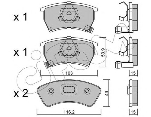 set placute frana,frana disc