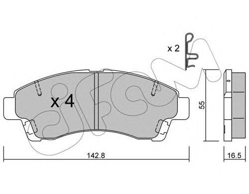 set placute frana,frana disc