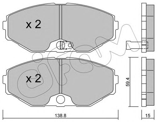 set placute frana,frana disc