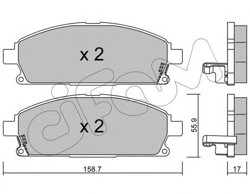 set placute frana,frana disc