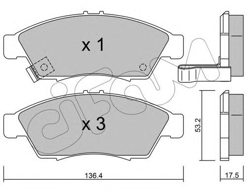 set placute frana,frana disc