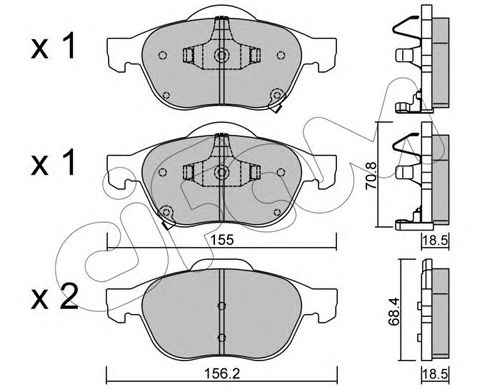 set placute frana,frana disc