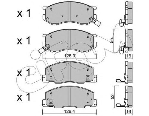 set placute frana,frana disc