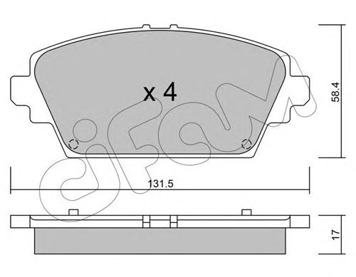 set placute frana,frana disc