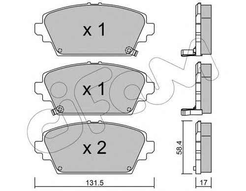 set placute frana,frana disc